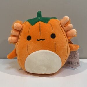 Squishmallow Gabin the Pumpkin Axolotl Halloween 2024 5” NWT